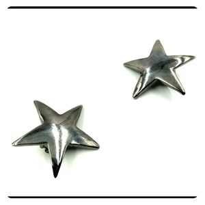 KJL signed star earclips